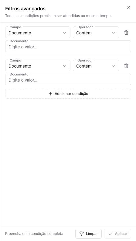 Duas condições no mesmo painel